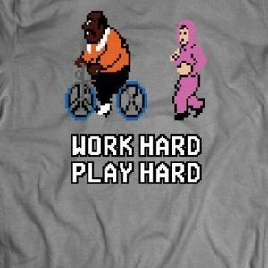 WORK HARD PLAY HARD "PUNCH OUT" T-Shirt RARE